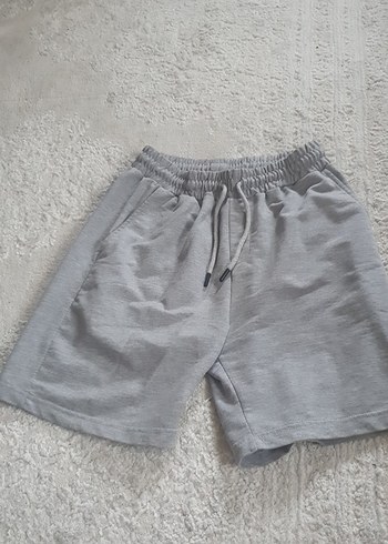 Gri Mini erkek Şort Pamuklu Rahat Kesim - Görsel 3