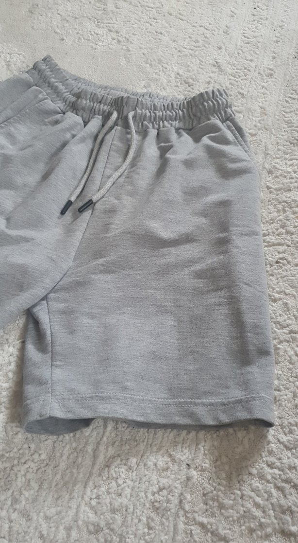 Gri Mini erkek Şort Pamuklu Rahat Kesim - Görsel 5