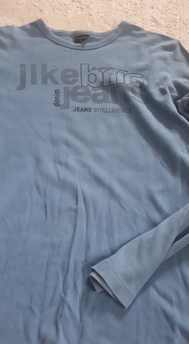 Mavi Uzun Kollu erkek sweat - Görsel 5