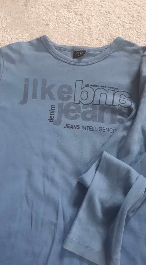 Mavi Uzun Kollu erkek sweat - Görsel 3