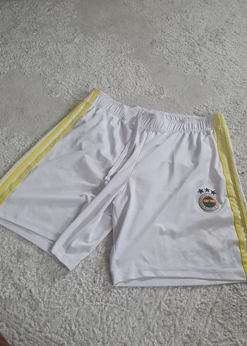 Beyaz Spor Mini Şort Velcro Detaylı - Görsel 2