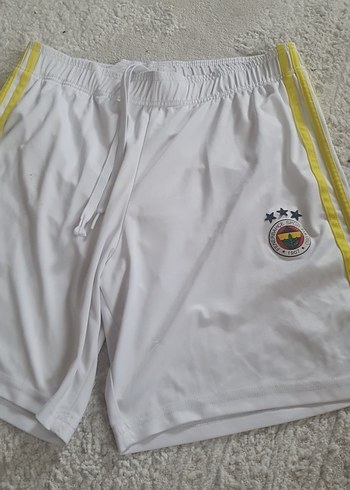 Beyaz Spor Mini Şort Velcro Detaylı - Görsel 5