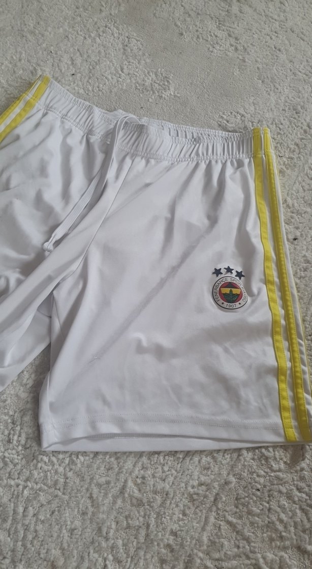 Beyaz Spor Mini Şort Velcro Detaylı - Görsel 3