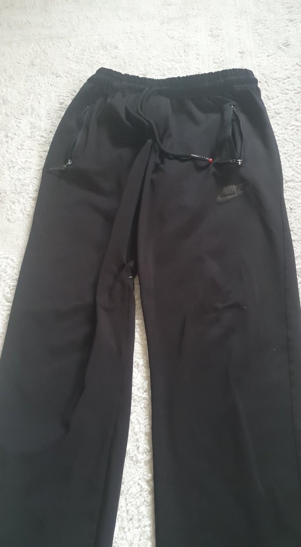 Siyah Rahat Kesim Fermuarlı Erkek Eşofman Altı - Görsel 2