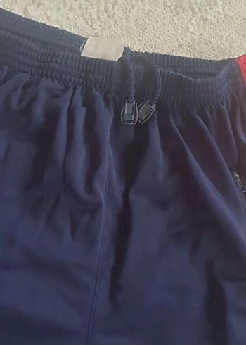 Lacivert Kırmızı Yan Şeritli Erkek Şort - Görsel 3