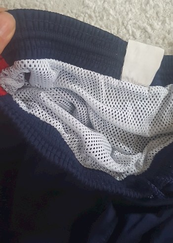 Lacivert Kırmızı Yan Şeritli Erkek Şort - Görsel 5