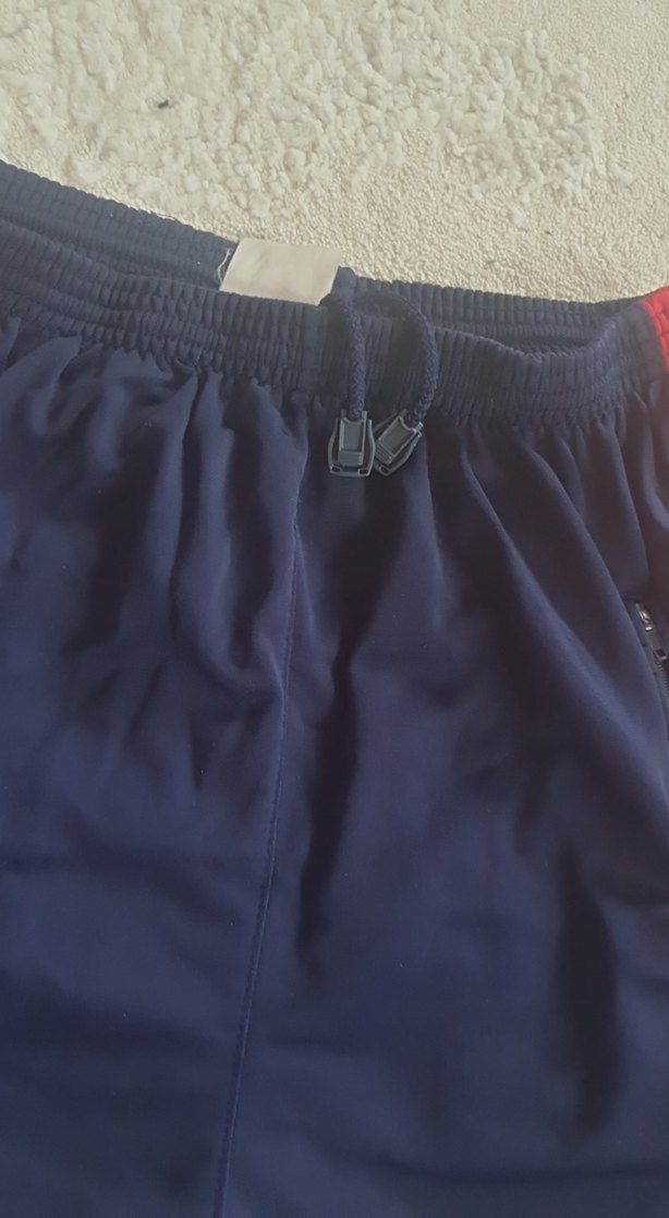 Lacivert Kırmızı Yan Şeritli Erkek Şort - Görsel 3