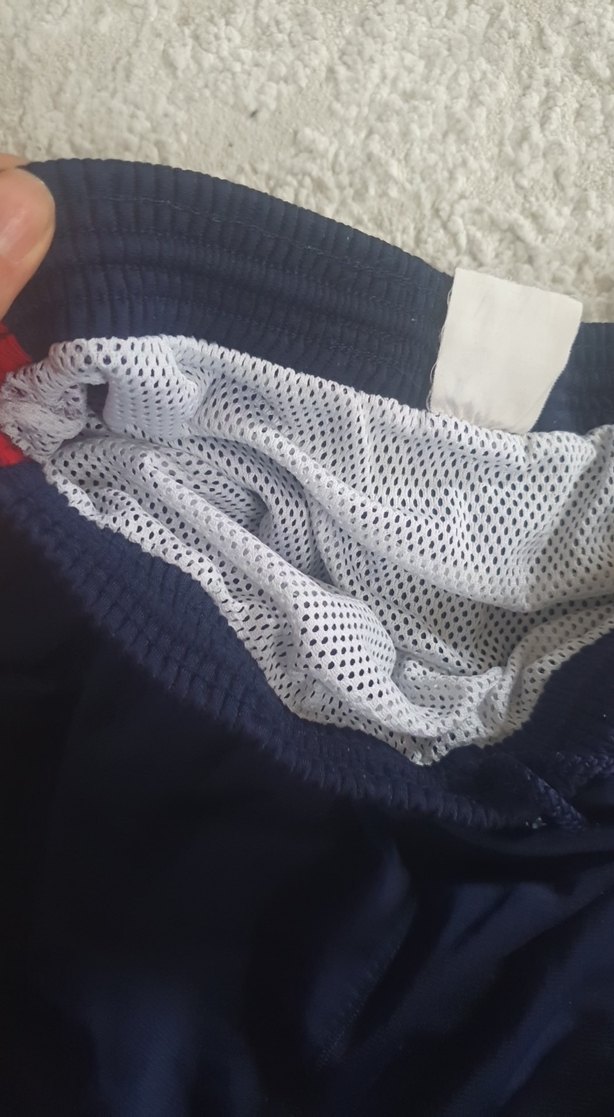 Lacivert Kırmızı Yan Şeritli Erkek Şort - Görsel 5