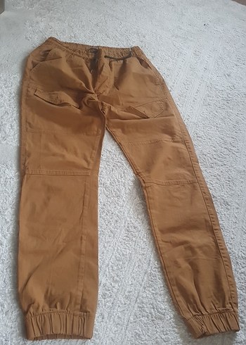 kahverengi , Bel Detaylı Erkek Rahat Pantolon - Görsel 2