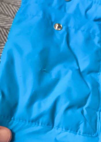Erkek Çocuk Mavi Düğmeli Kışlık Mont - Görsel 6