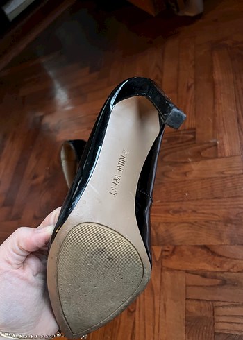Nine west Siyah Rugan Stiletto Topuklu Ayakkabı - Görsel 3