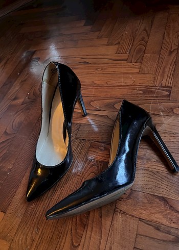 Nine west Siyah Rugan Stiletto Topuklu Ayakkabı - Görsel 2