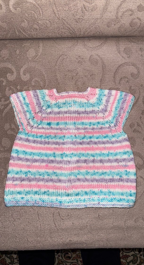 Kız Çocuk Renkli Örme Kolsuz Hırka el örgüsü - Görsel 2