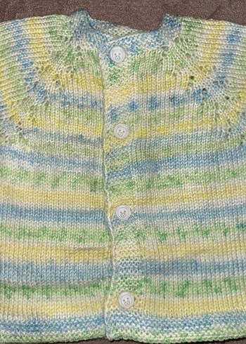 Kız Erkek Çocuk Çok Renkli Örme Kolsuz Hırka - Görsel 3