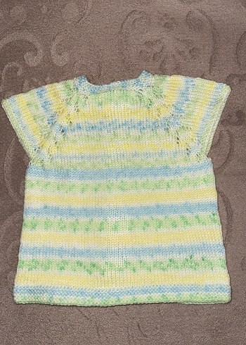 Kız Erkek Çocuk Çok Renkli Örme Kolsuz Hırka - Görsel 2