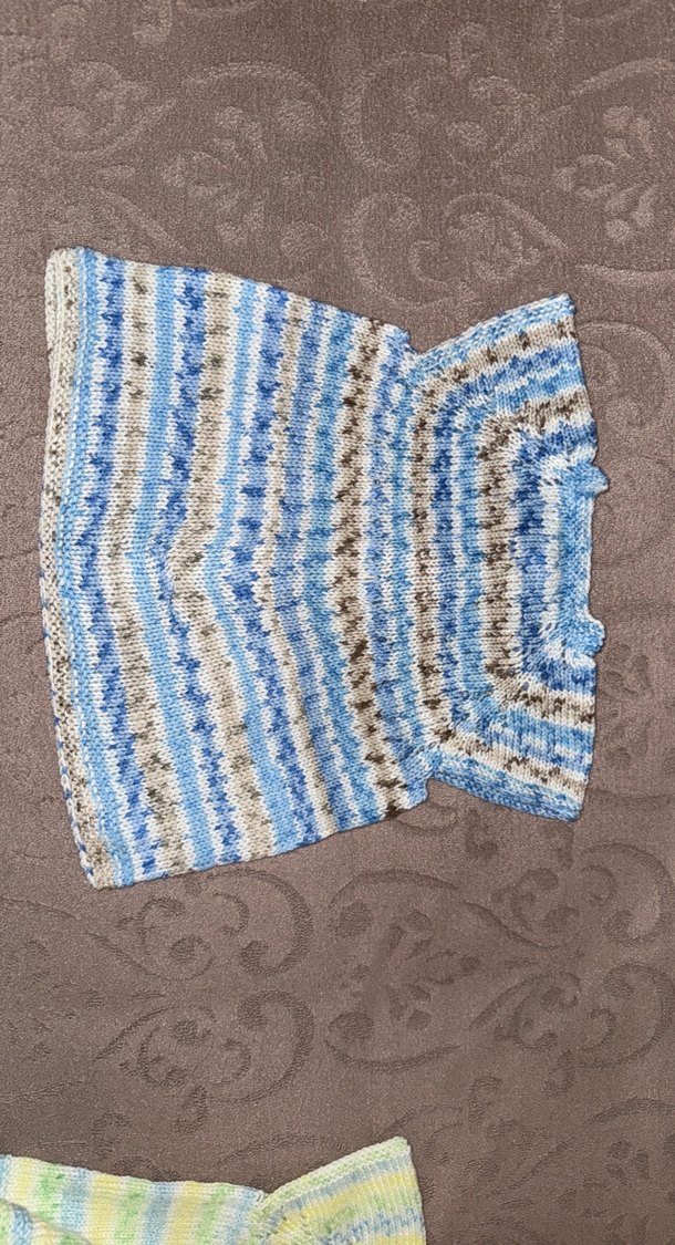 Düğmeli Mavi Gri Örgü Kolsuz Hırka erkek kız bebek çocuk - Görsel 2