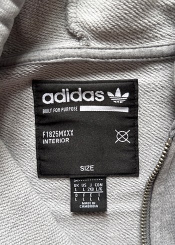 Gri adidas Kapüşonlu Fermuarlı Sweatshirt - Görsel 3