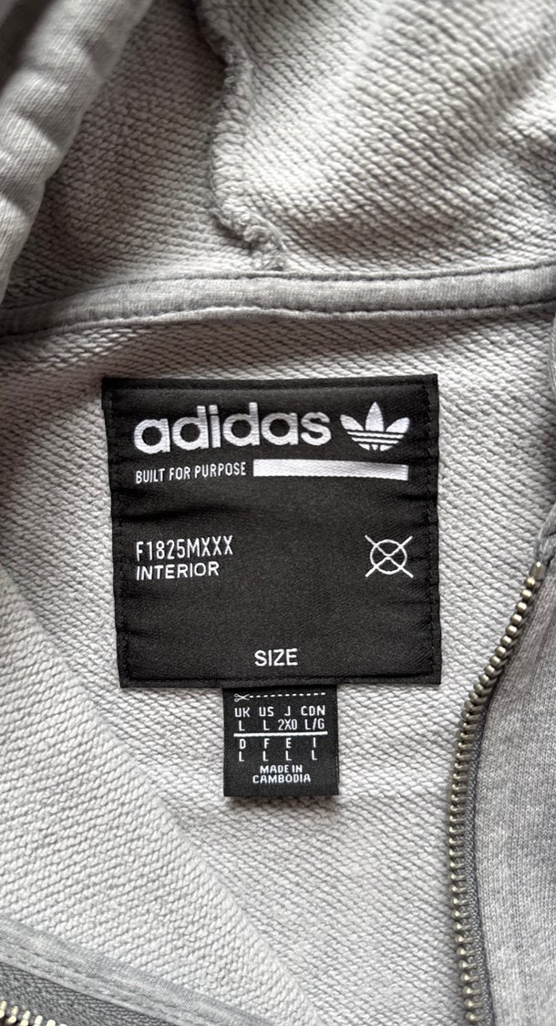 Gri adidas Kapüşonlu Fermuarlı Sweatshirt - Görsel 3