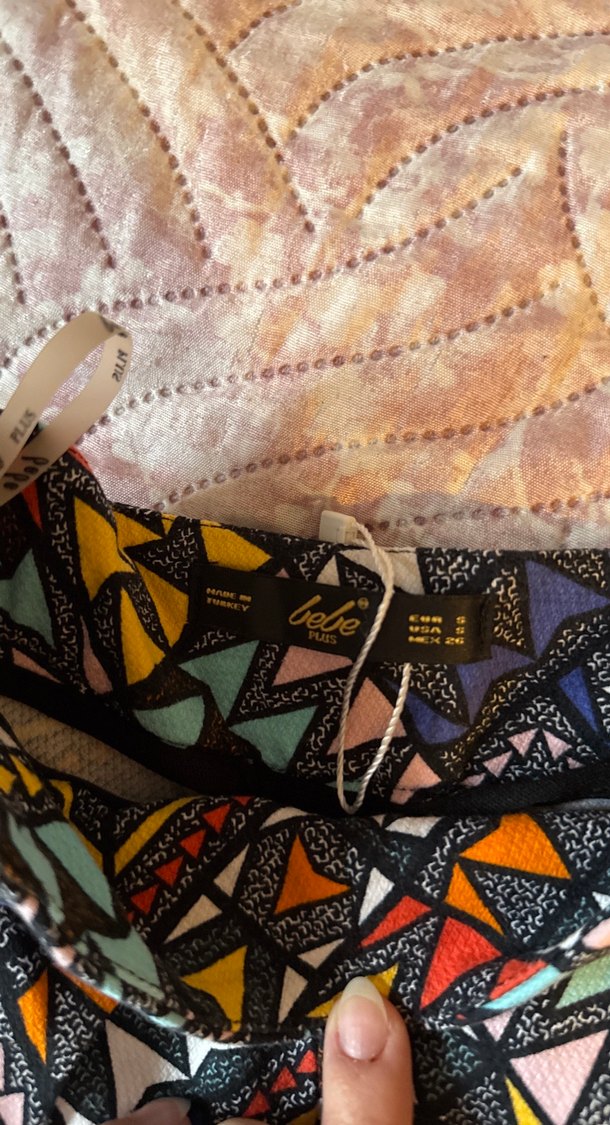 Boncuk Detaylı Bohem Çok Renkli Mini Şort - Görsel 3