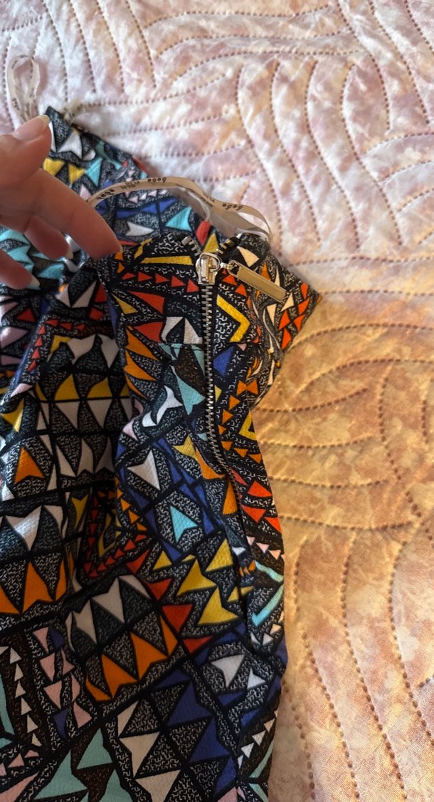 Boncuk Detaylı Bohem Çok Renkli Mini Şort - Görsel 2