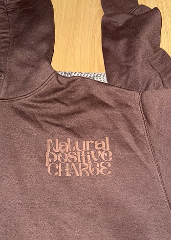 Kahverengi Kapüşonlu Salaş Sweatshirt - Görsel 3