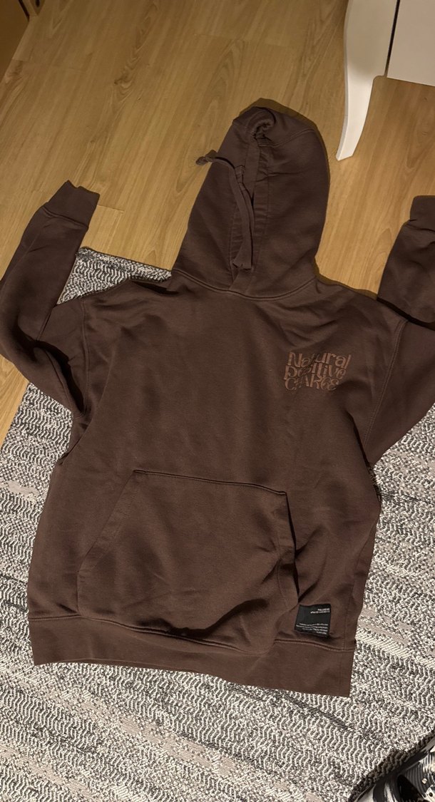 Kahverengi Kapüşonlu Salaş Sweatshirt - Görsel 2