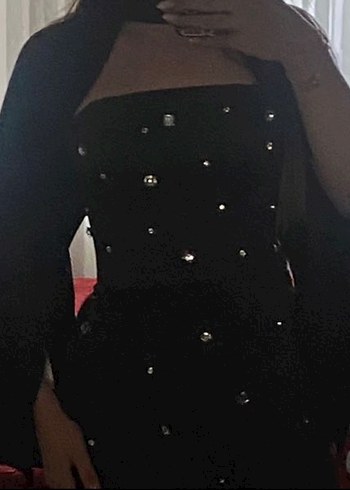 Cengiz Aktürk Taşlı Siyah Abiye - Görsel 3