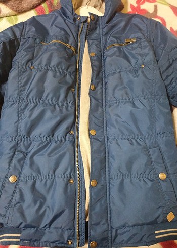 Erkek Çocuk Mavi Kapitone Ceket - Görsel 5