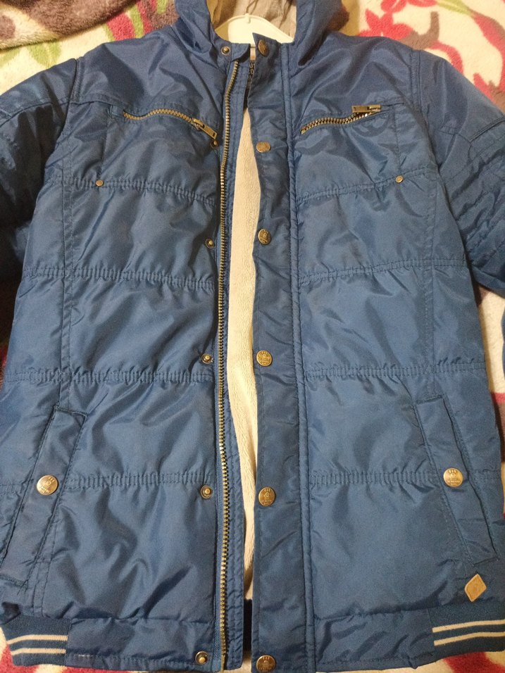 Erkek Çocuk Mavi Kapitone Ceket - Görsel 5