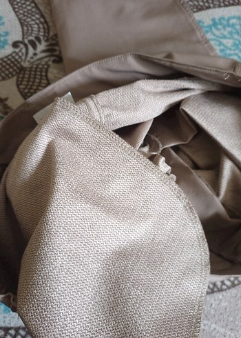 Bej erkek Bol Kesim Kumaş Pantolon - Görsel 6