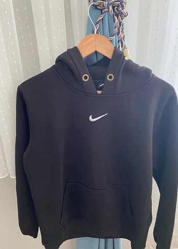 Nike Siyah Fermuarlı Kapüşonlu Kadın Sweatshirt
