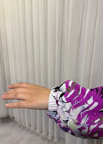 Kadın Mor Uzun Bağcıklı Yağmurluk - Görsel 4