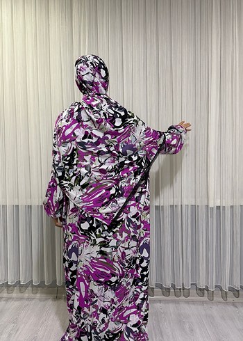 Kadın Mor Uzun Bağcıklı Yağmurluk - Görsel 2