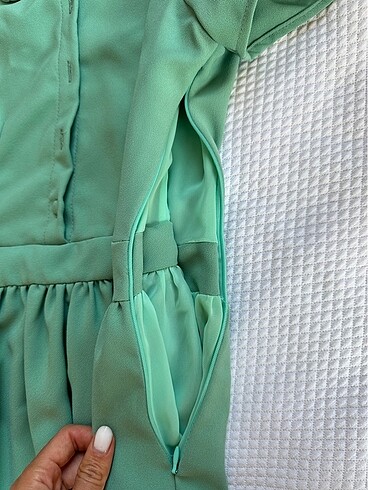 36 Beden yeşil Renk MUDO RETRO elbise