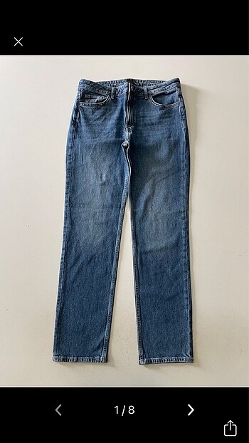 38 Beden mavi Renk straight jean