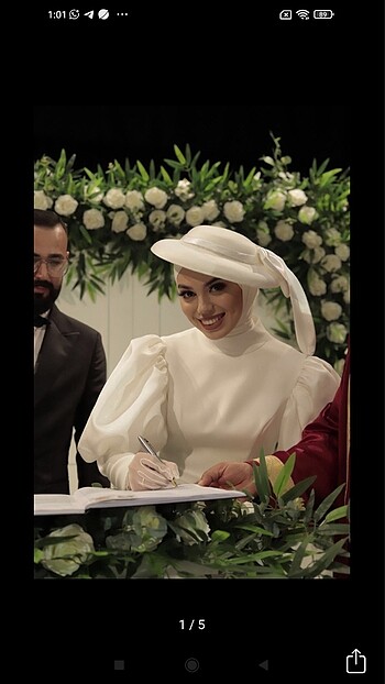 40 Beden beyaz Renk Nikah elbisesi