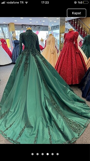 40 Beden yeşil Renk Nişan abiye