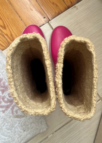 Kız Çocuk Pembe Kürklü Lastik Çizme - Görsel 5