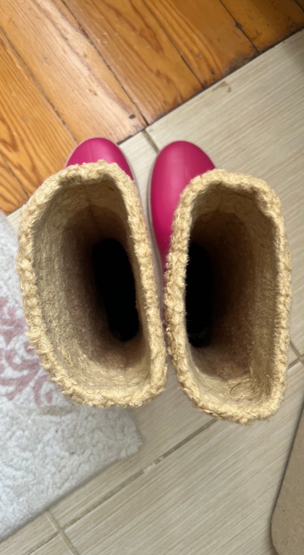 Kız Çocuk Pembe Kürklü Lastik Çizme - Görsel 5