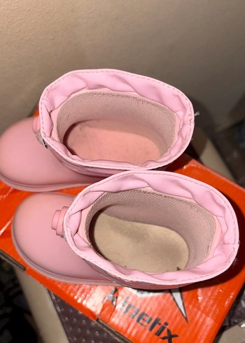 Kız Çocuk Pudra Pembe Lastik Bot - Görsel 2