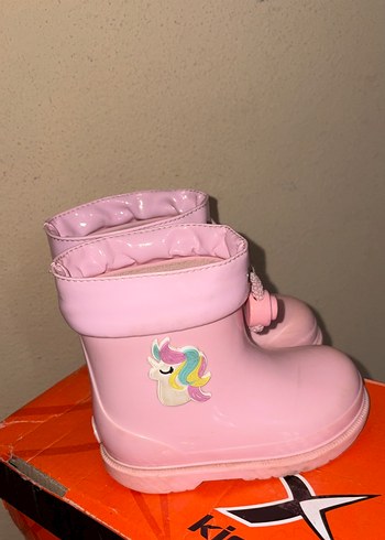 Kız Çocuk Pudra Pembe Lastik Bot - Görsel 4