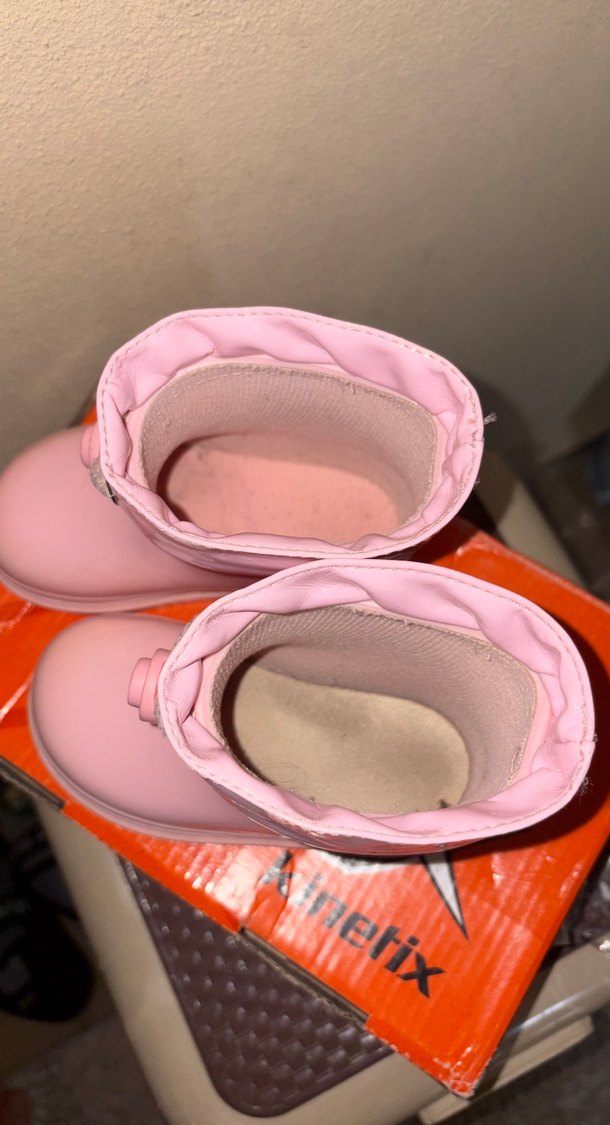 Kız Çocuk Pudra Pembe Lastik Bot - Görsel 2