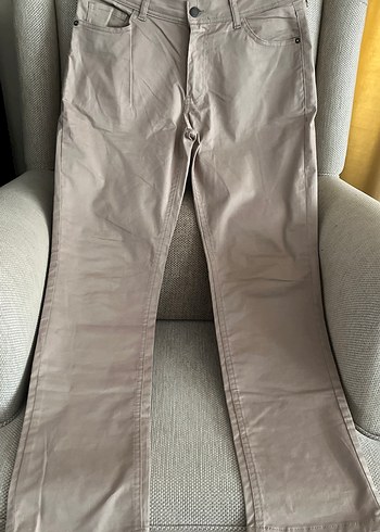 Bej Erkek Kumaş Pantolon Midi Boy - Görsel 2