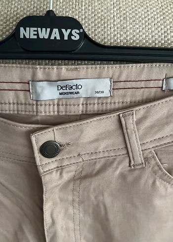 Bej Erkek Kumaş Pantolon Midi Boy - Görsel 3