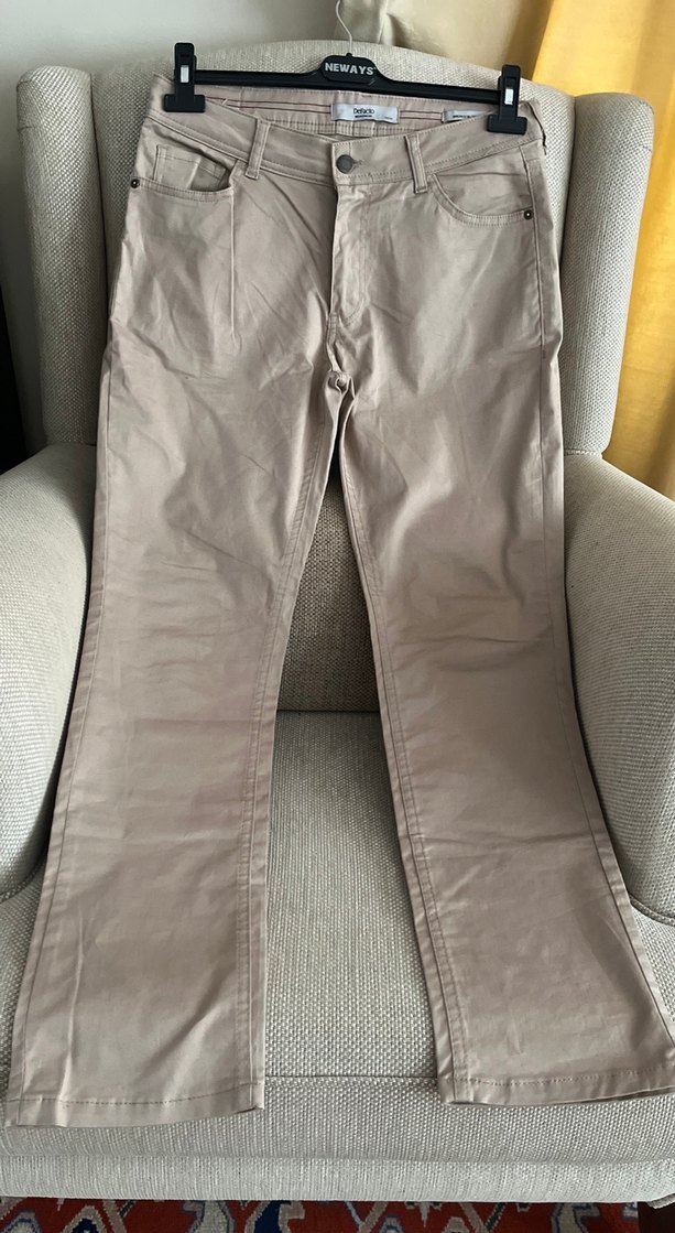 Bej Erkek Kumaş Pantolon Midi Boy - Görsel 2