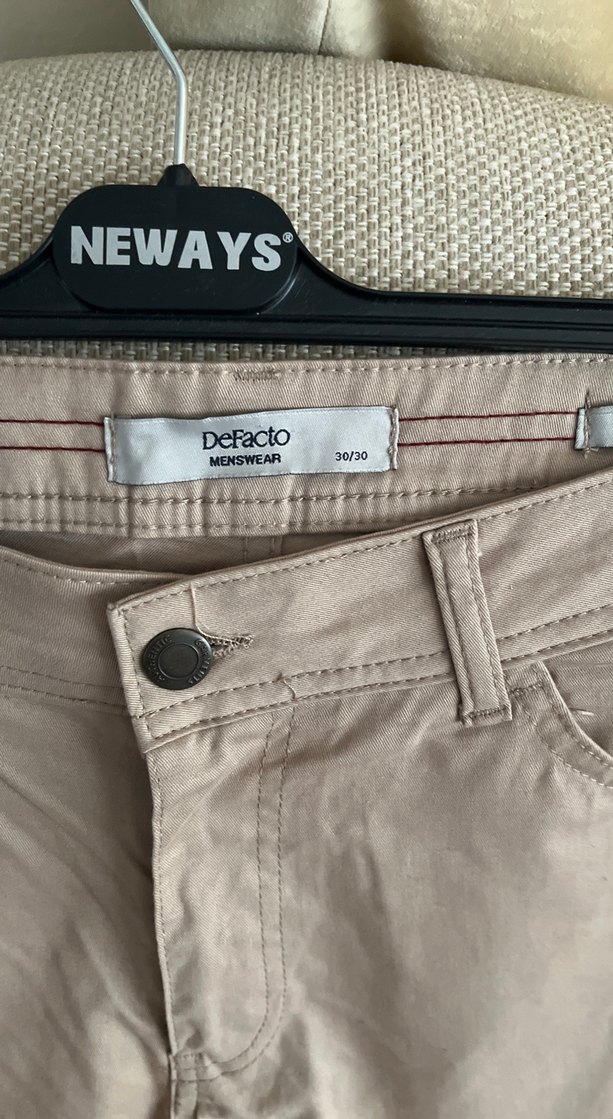 Bej Erkek Kumaş Pantolon Midi Boy - Görsel 3