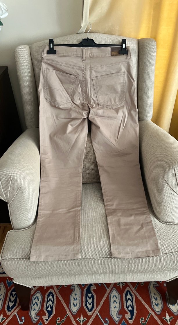Bej Erkek Kumaş Pantolon Midi Boy - Görsel 4