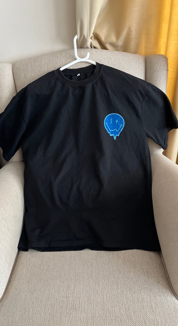 Erkek Siyah Kısa Kollu Baskılı Tişört - Görsel 2