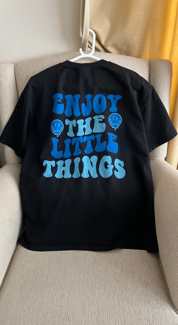 Erkek Siyah Kısa Kollu Baskılı Tişört - Görsel 5