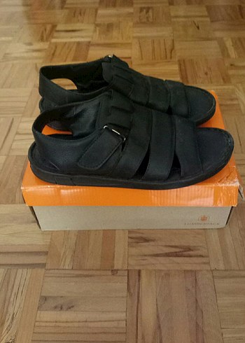 Siyah Erkek Kemerli Sandalet - Görsel 5